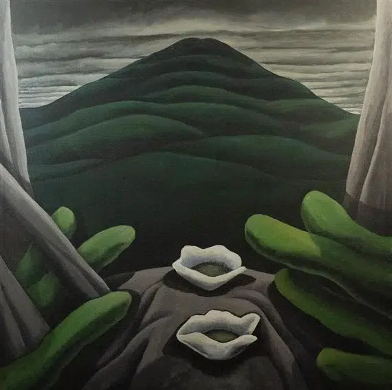  

Mary Beth Edelson
LOTUS MOUNTAIN, 1973