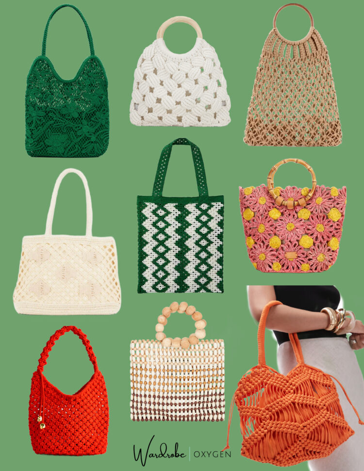 crocheted and knotted bag trend