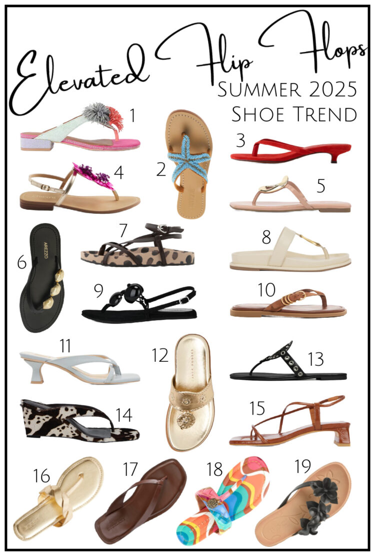 elevated flip flops shoe fashion trend 2025 19 options