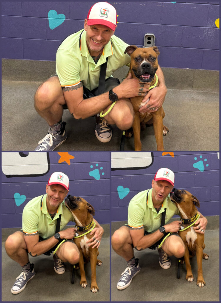 karl and bowser at the animal shelterx