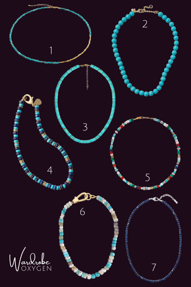 turquoise beaded necklaces summer 2025