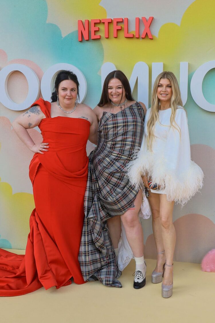Lena Dunham, Megan Stalter, and Fergie at the UK Premiere for the Netflix Series Too Much, June 2025