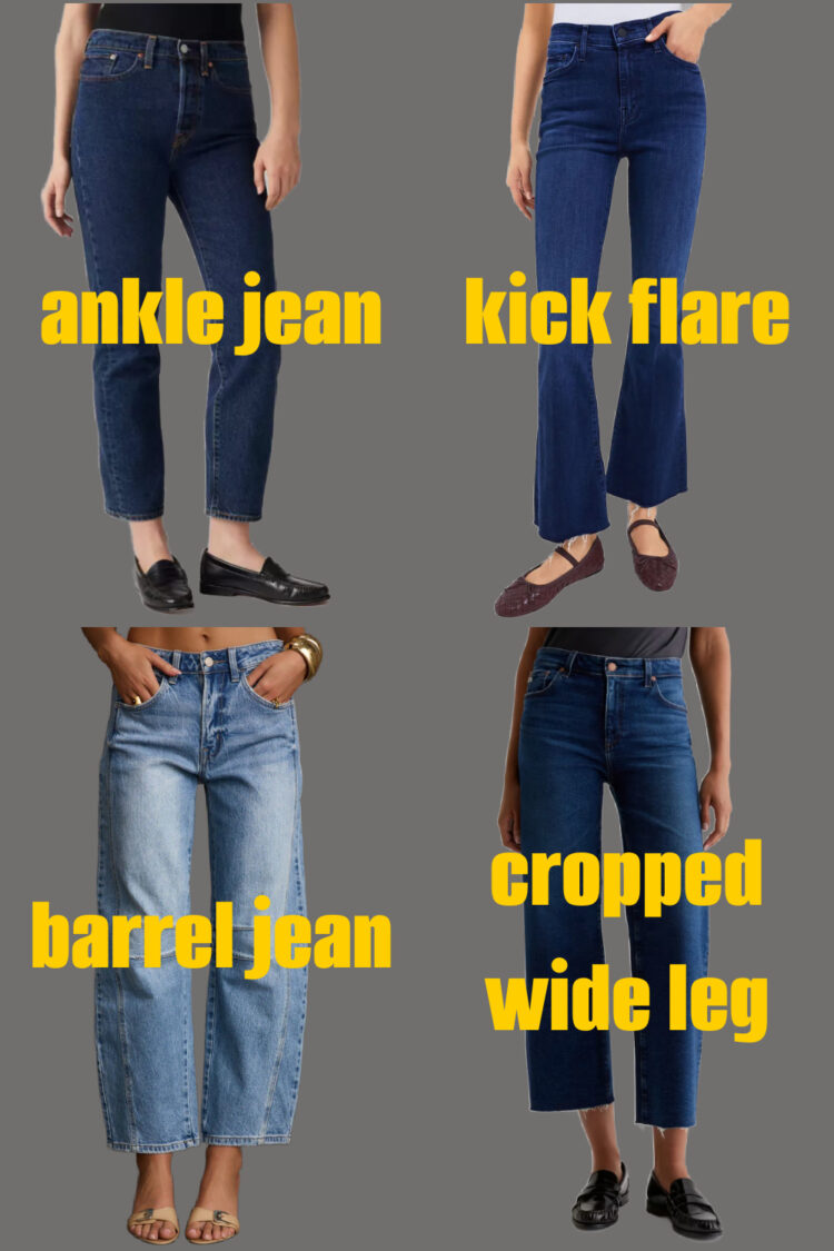 styles of jeans for women straight ankle kick flare barrel and cropped wide leg jeans