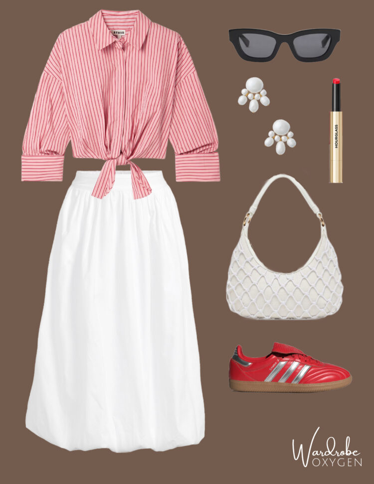 tips on how to style red sneakers for women over 40