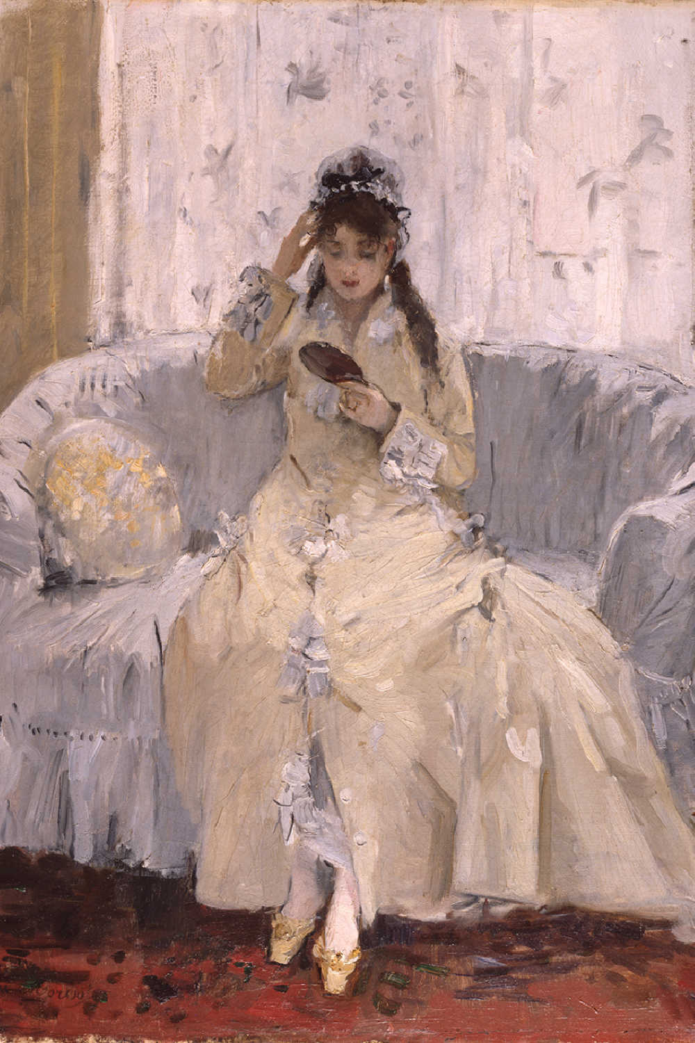 Berthe Morisot, Jeune Femme au miroir, 1876