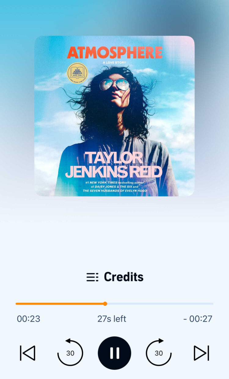 The audiobook of Atmosphere by Taylor Jenkins Reid