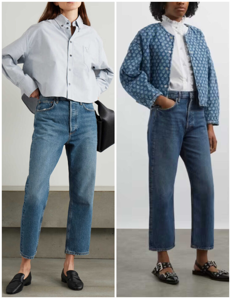 AGolde 90's Crop Mid Rise Straight jean