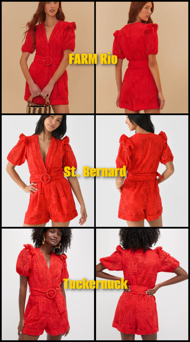 farm rio red eyelet romper 2025