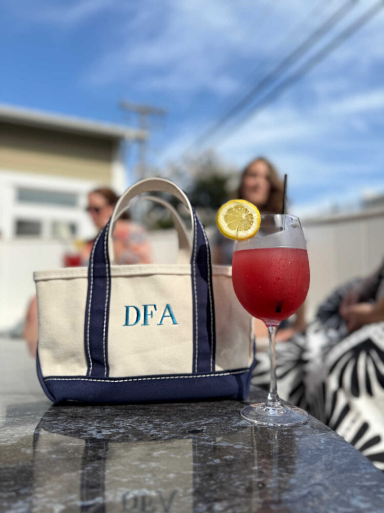 llbean monogrammed mini tote