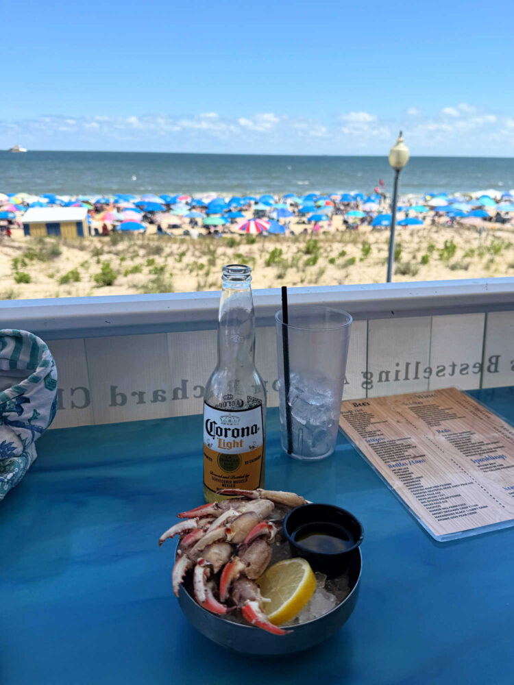 lunch on the balcony of above the dunes at rehoboth beach 2025