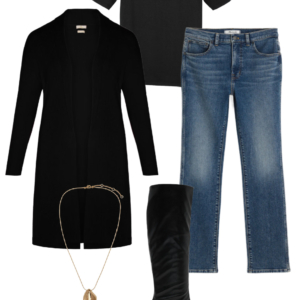 Look 19 from the teacher capsule wardrobe for fall featuring Madewell jeans