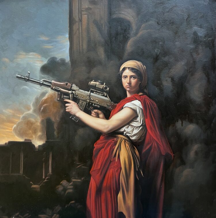 Clémentine Verlaine, Jeune femme au fusil, 2023 