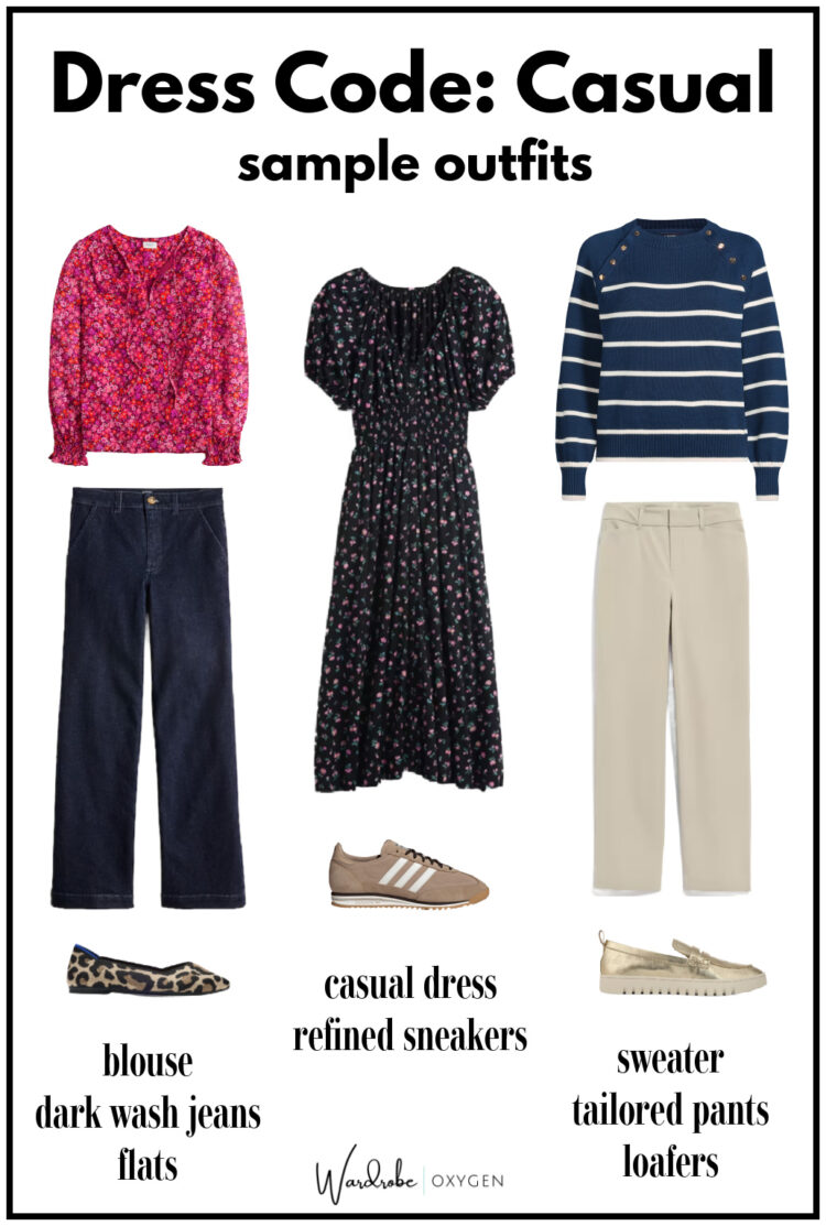 casual dress code sample outfits