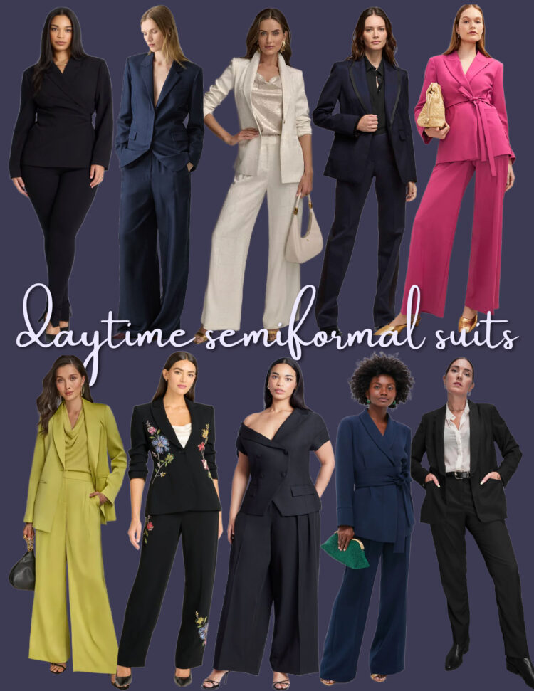 daytime semiformal suits for women