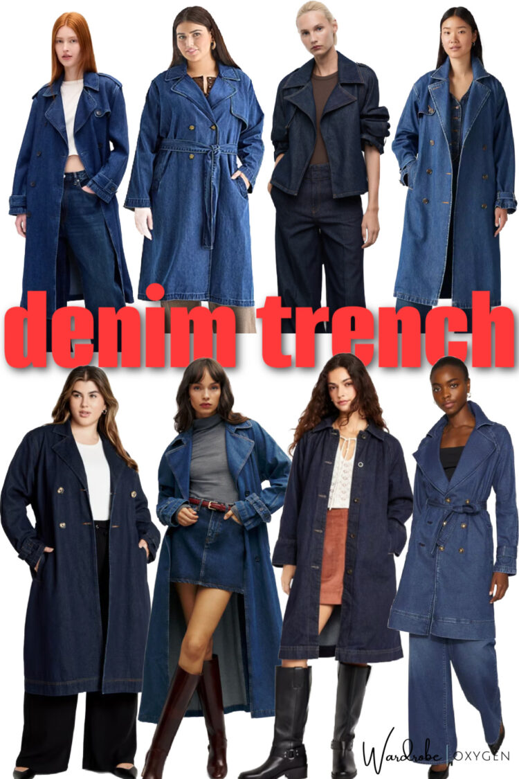denim trench coat trend 2025