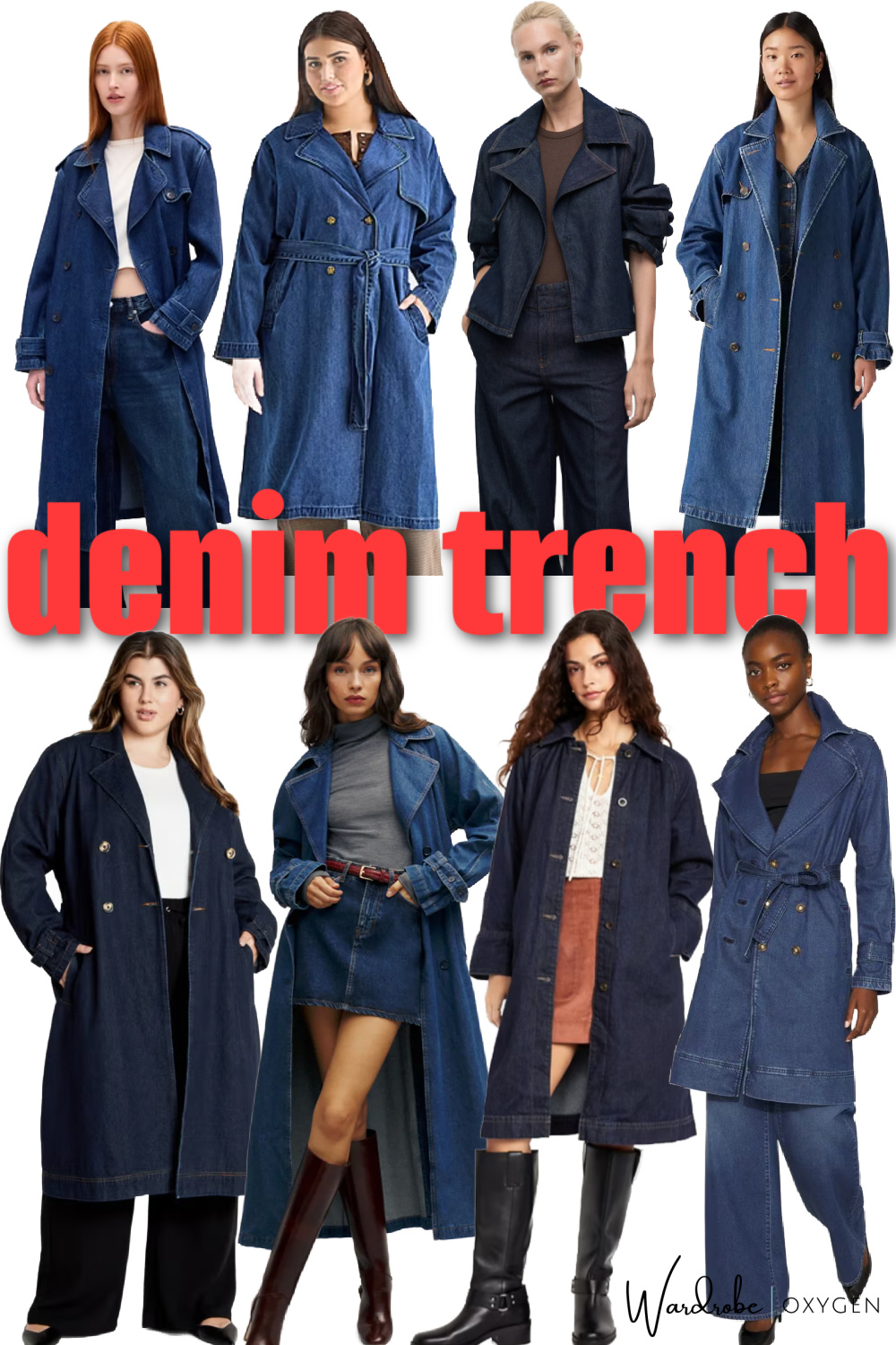 denim trench coat trend 2025