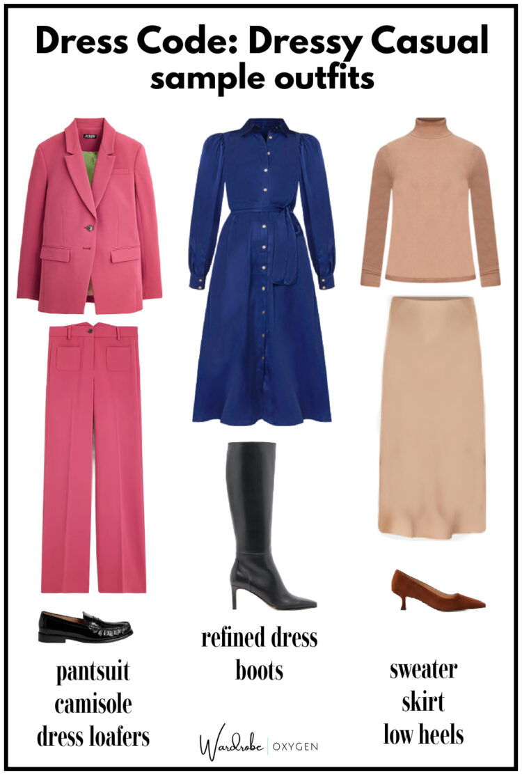 dressy casual dress code sample outfits