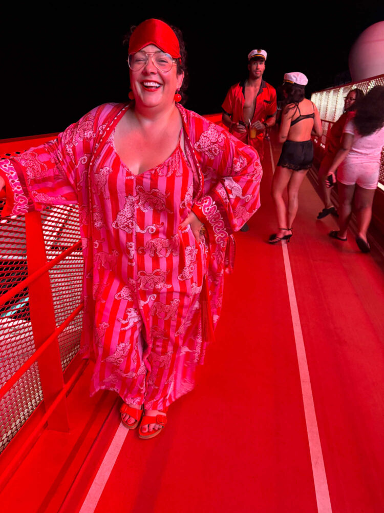 printfresh romper eco satin pajamas for virgin voyages pajama night on cruise