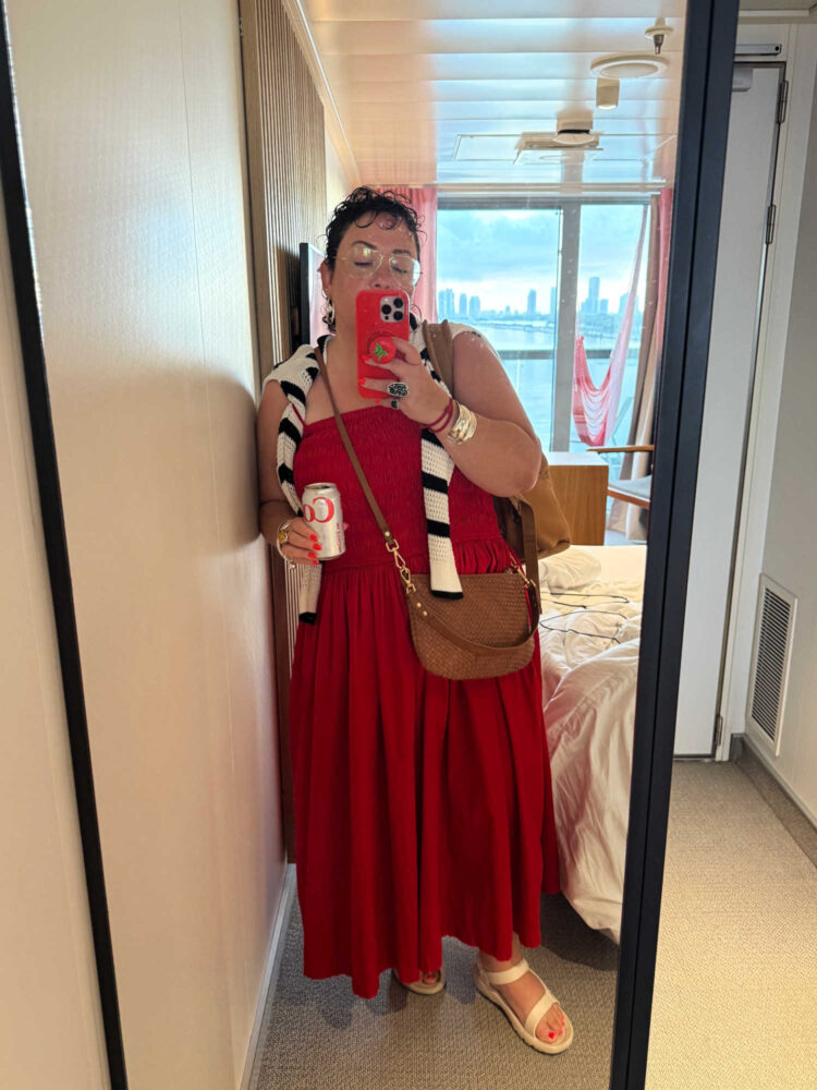 what I wore for my flight home from virgin voyages