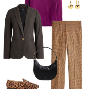 Sample outfit from a fall capsule wardrobe showcasing polish on a budget by Wardrobe Oxygen