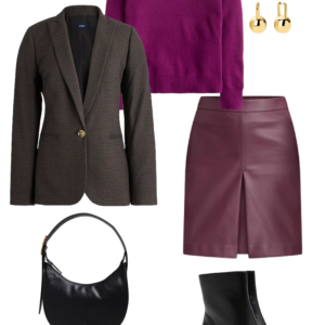 Sample outfit from a fall capsule wardrobe showcasing polish on a budget by Wardrobe Oxygen