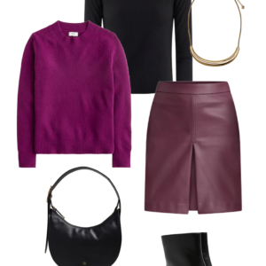 Sample outfit from a fall capsule wardrobe showcasing polish on a budget by Wardrobe Oxygen