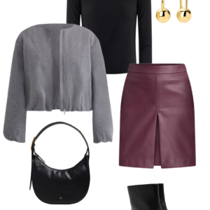 Sample outfit from a fall capsule wardrobe showcasing polish on a budget by Wardrobe Oxygen