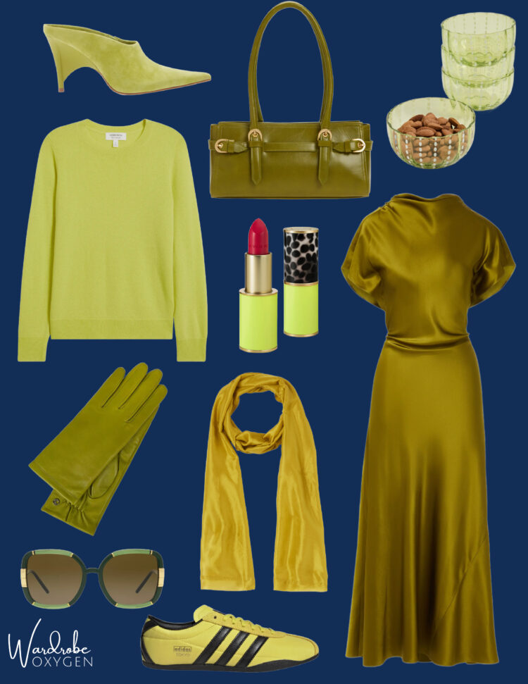 gold green acid color for winter