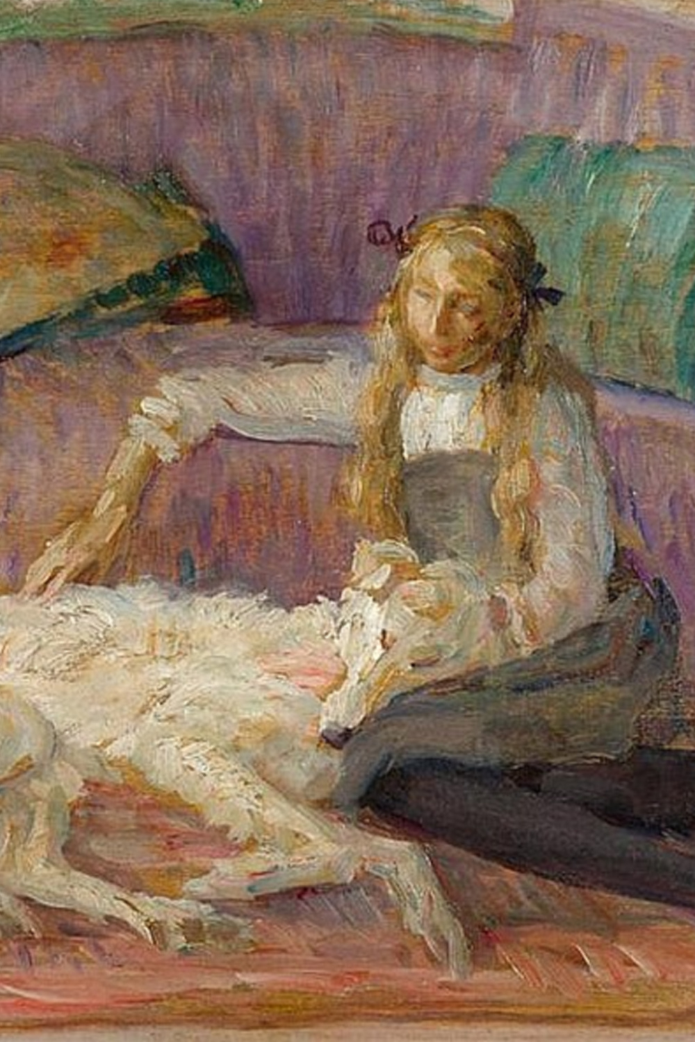 Weekend Reads for October 25 1 Louise Catherine Breslau, A Young Girl Seated with a Borzoi, 1912