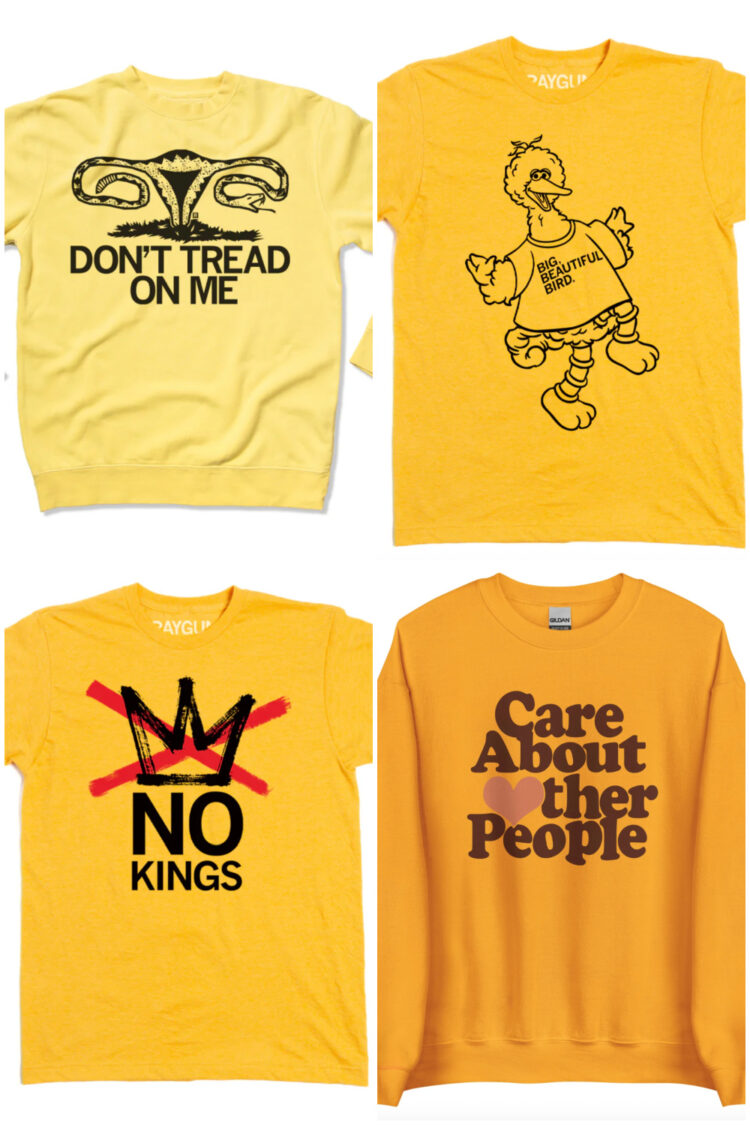 yellow shirts for no kings