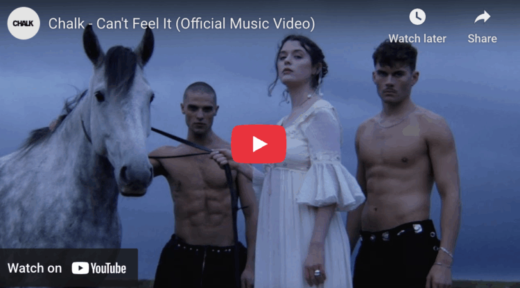 Weekend Reads for November 8th & 9th 8 Screenshot from YouTube for Chalk - Can't Feel It (Official Music Video)
