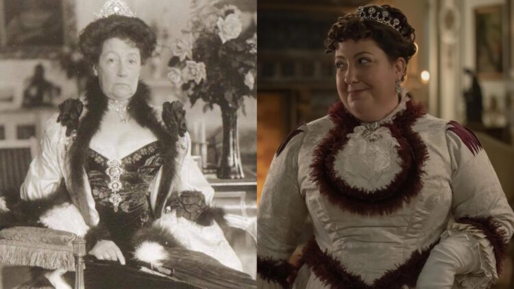 Weekend Reads for November 8th & 9th 6 A photograph of the real Mamie Fish next to a photo of Ashlee Atkinson playing Mamie Fish on The Gilded Age