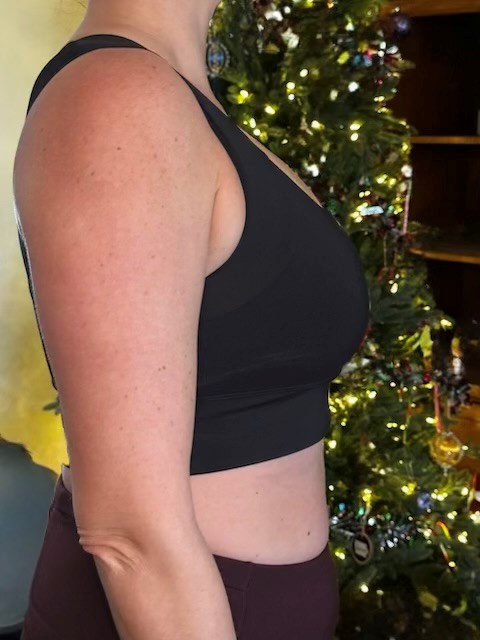Forme Bra Review in Midlife: Support, Comfort, or Just Influencer Hype? 6 side view of the Forme Power+ Bra for a Forme bra review in midlife