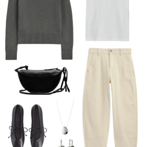 Outfit from the Everlane Capsule Wardrobe 2026 by Alison Gary of Wardrobe Oxygen, and over 40 fashion blog