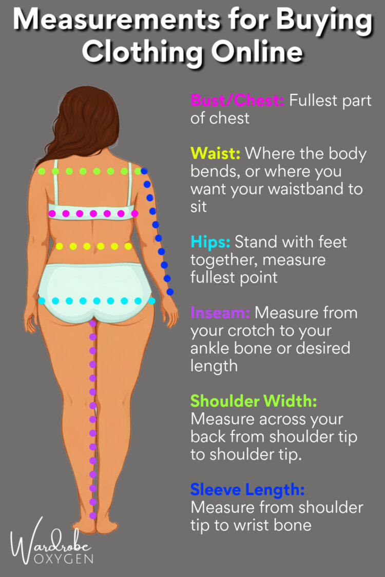 Tips for Newbies Shopping Secondhand Online 1 measurements for buying clothing online by over 40 fashion blog wardrobe oxygen