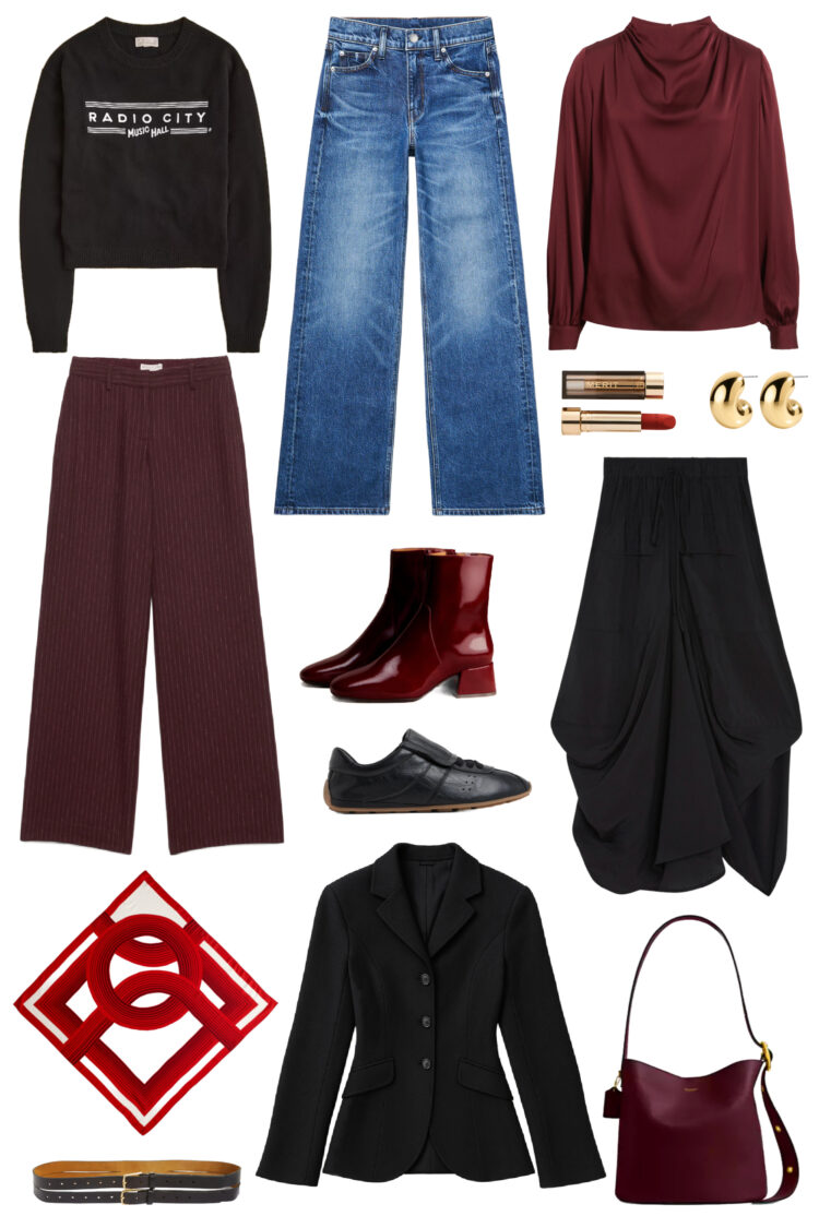 Weekend Reads for January 10 & 11 2 winter mini capsule black and burgundy over 40 fashion wardrobe oxygen