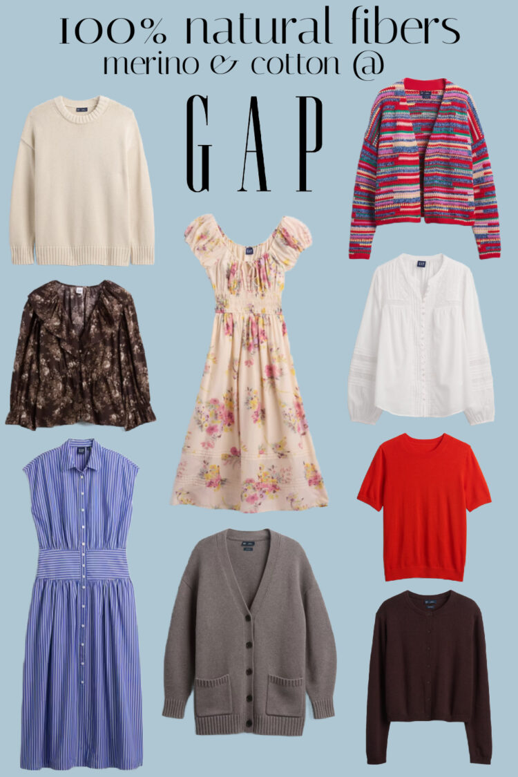 Weekend Reads for February 21 & 22 3 collage of 100% cotton and merino new arrivals at gap for early spring 2026