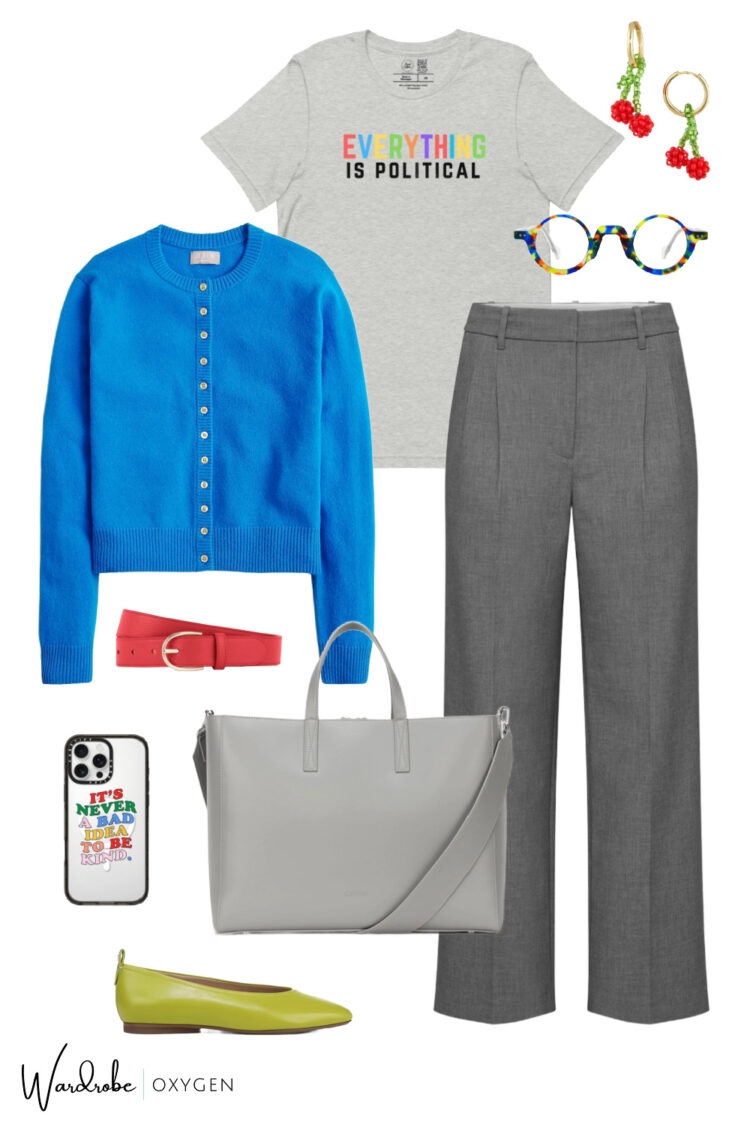 How to Style a Graphic Tee for the Workplace 6 how to style colorful clothing for the workplace