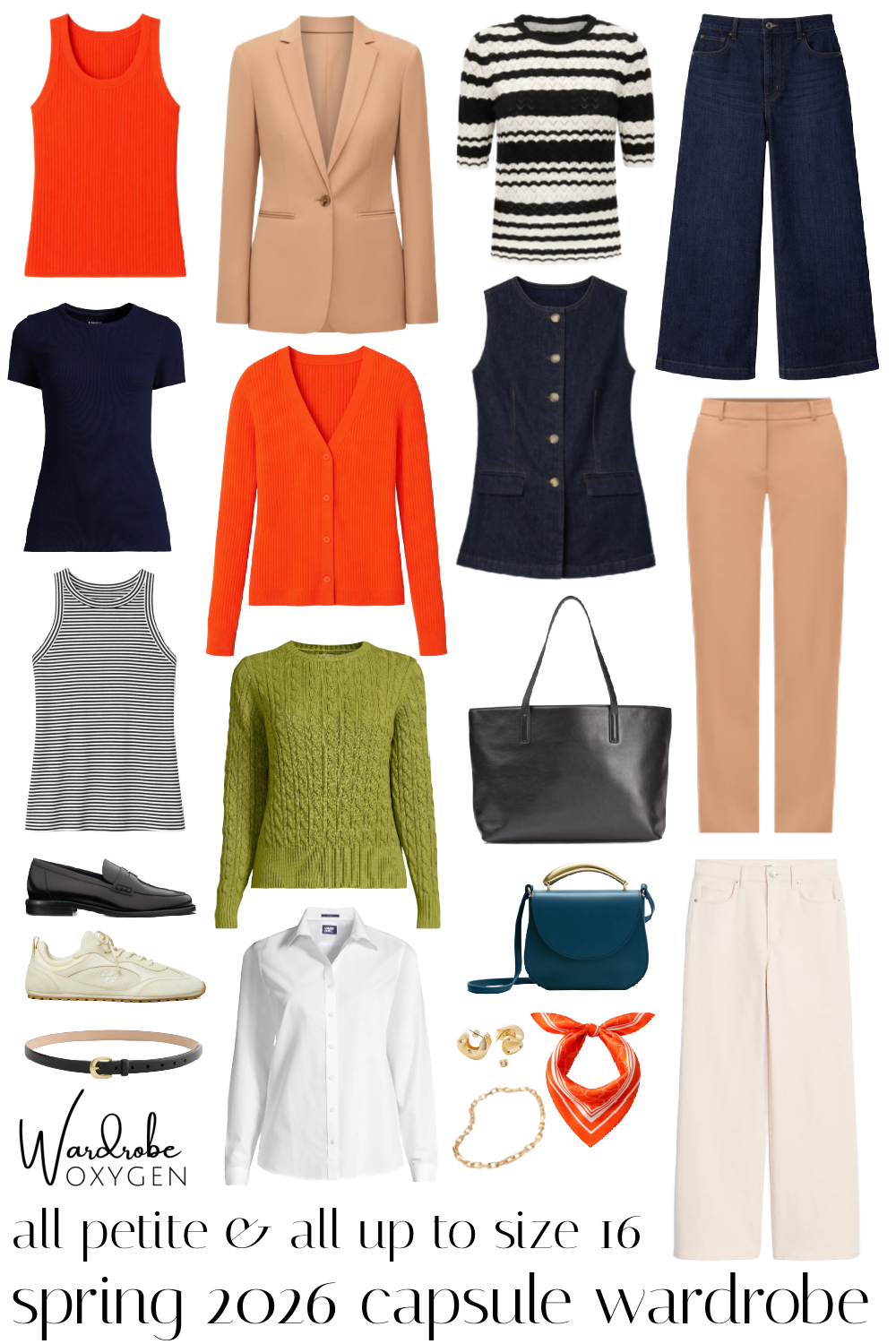 midsize and petite friendly spring 2026 capsule wardrobe