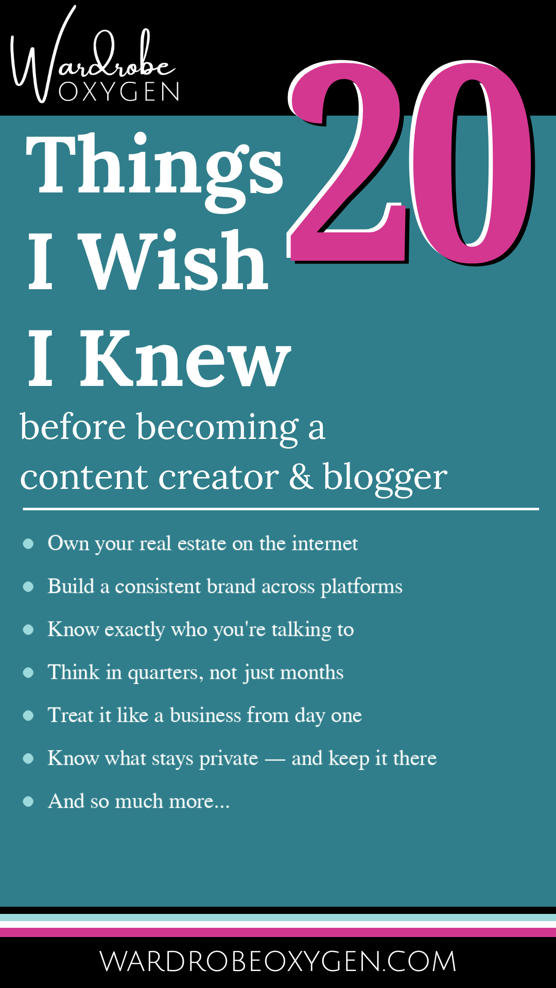 20 things I wish I knew before becoming a blogger and content creator
