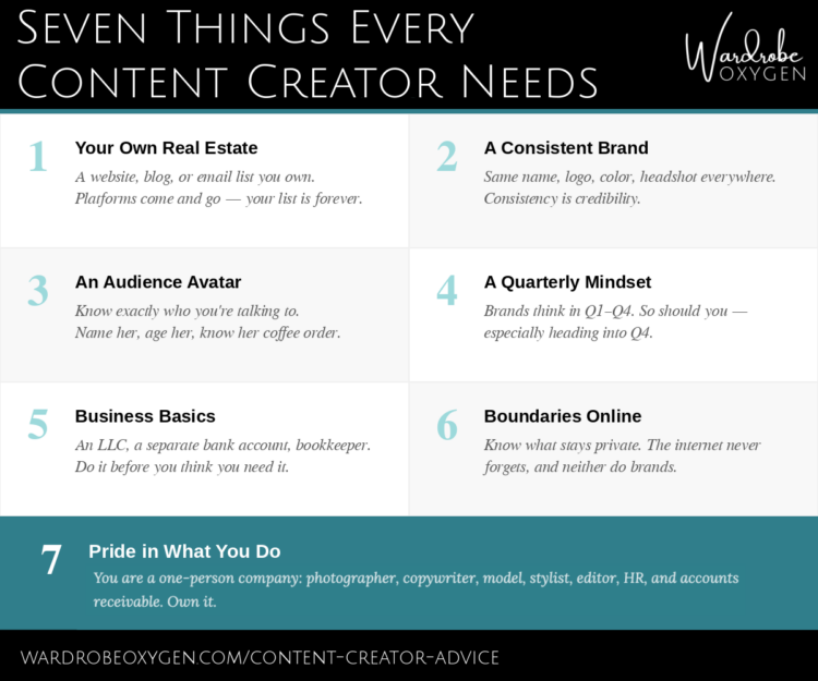 The Business Side of Content Creation: What I've Learned the Hard Way 2 7 things every content creator needs to be a successful influencer by wardrobe oxygen