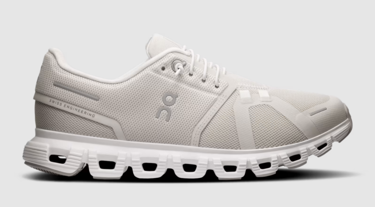 Chic Wide Width Comfort Sneakers for Women for 2026 18 On Cloud 6 wide width sneaker in Pearl | White