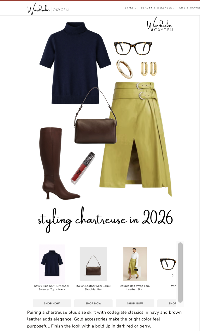 Is ShopMy Worth It? A Full-Time Blogger's Honest Take 12 Screenshot from the blog Wardrobe Oxygen showing use of a ShopMy carousel of products from a Shelf