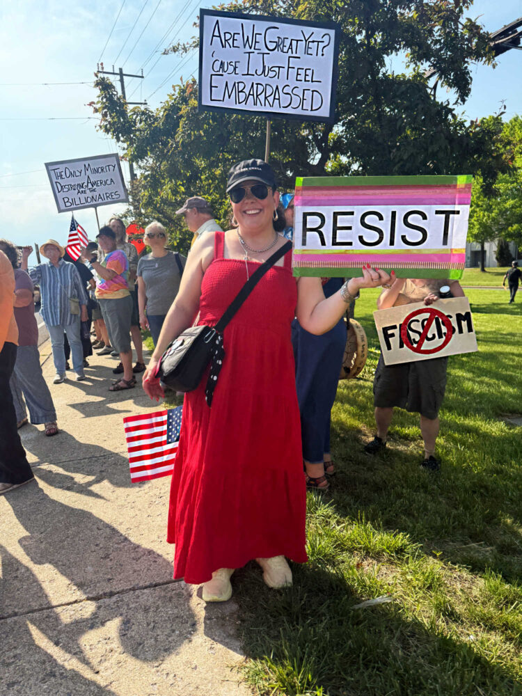 The March 28 NO KINGS Protest: Attending is Being a True Patriot 4 alison gary of greenbelt maryland at the mayday strong protest may 2025