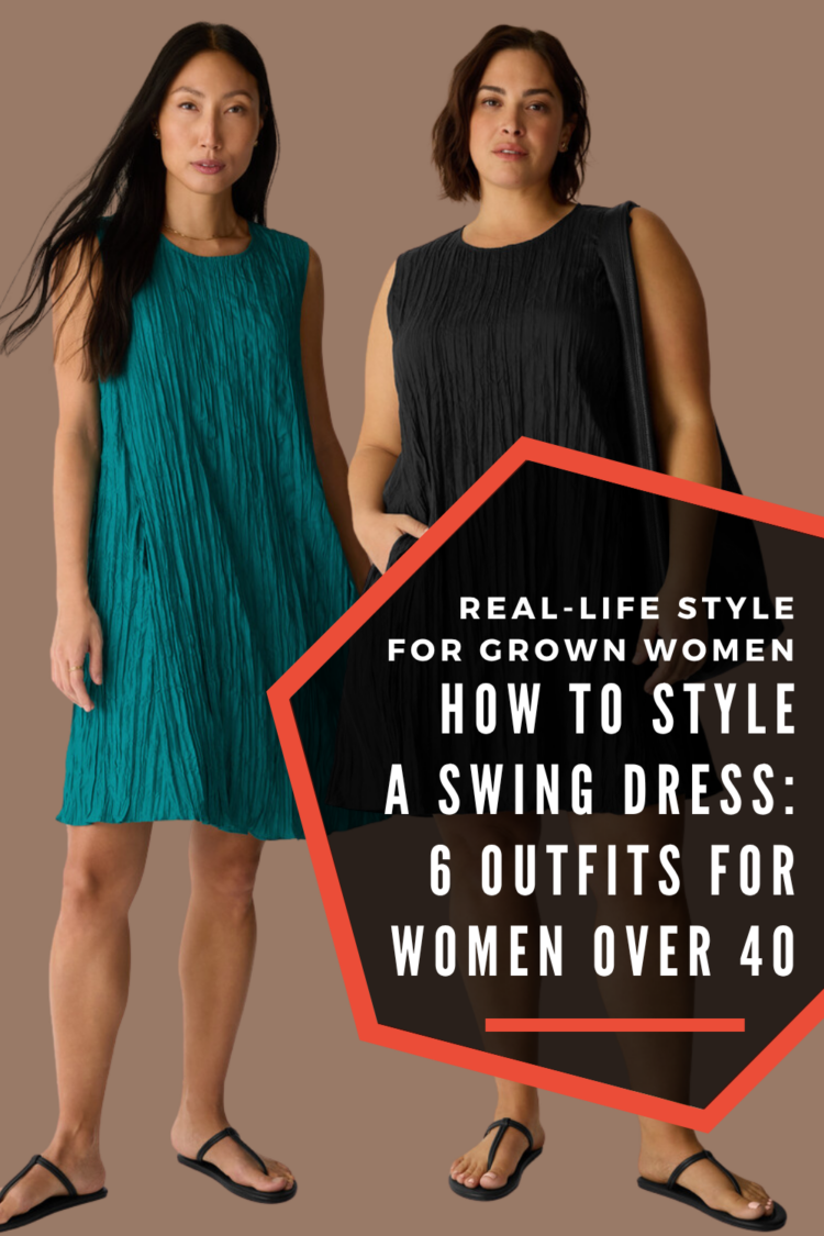 How to Style a Swing Dress: 6 Outfits for Women Over 40 1 how to style a swing dress