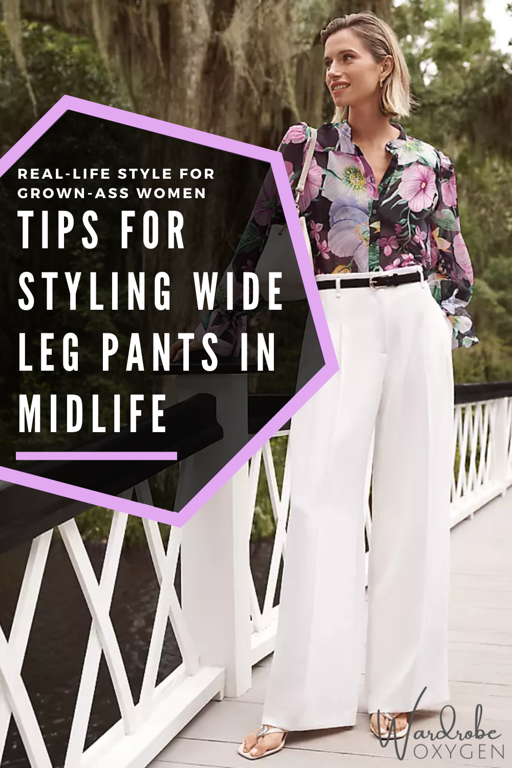 tips for styling wide leg pants in midlife by wardrobe oxygen