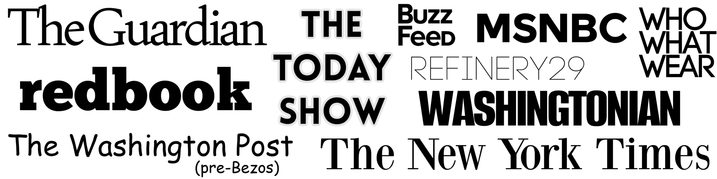 Wardrobe Oxygen and Alison Gary have been featured in The Guardian, Redbook, The Washington Post, The Today Show, The New York Times, BuzzFeed, MSNBC, Who What Wear, Refinery29, and Washingtonian Magazine