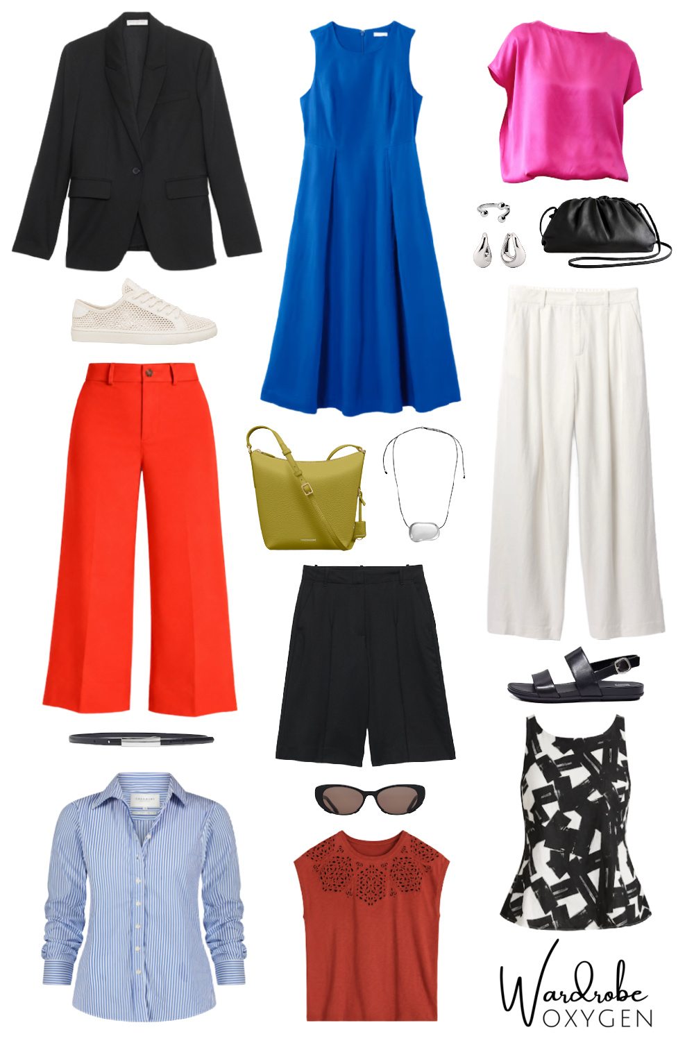 summer work travel capsule wardrobe