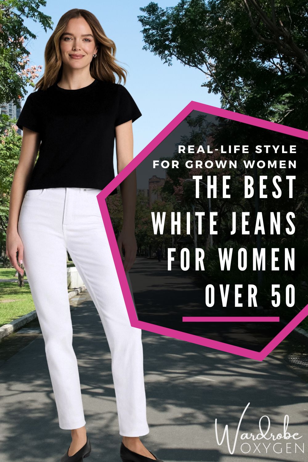 the best white jeans for women over 50