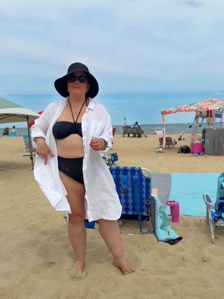 What I Wore Recently: July 2026 6 alison in a freya bikini and solbari hat in ocean city